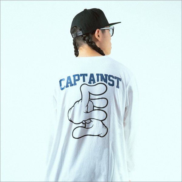画像12: CAPTAIN STREET Hand Sign L/S Tシャツ WHITE キャプテンストリート (12)