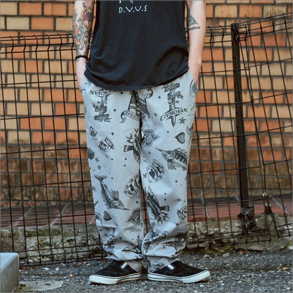 画像7: 【送料無料】COOKMAN クックマン Chef パンツ Old Tattoo GRAY (7)