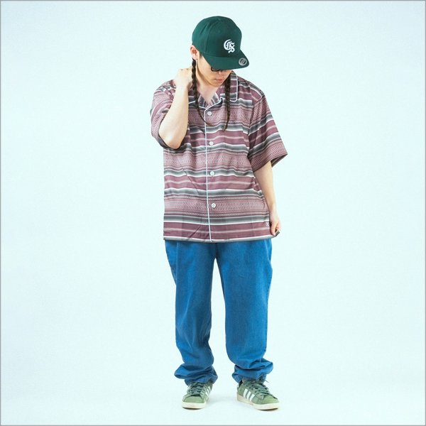 画像5: 【送料無料】BLUCO ブルコ POOLSIDE SHIRT S/S -Mexican- BURGUNDY (5)