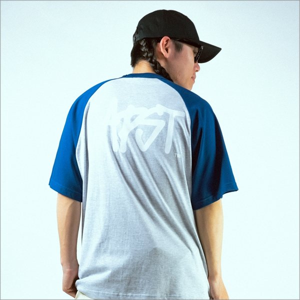 画像10: CAPTAIN STREET CAPST Logo ラグランTシャツ BLUE/ASH キャプテンストリート (10)