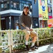 画像5: 【送料無料】KustomStyle カスタムスタイル KARMA BORDER HALF ZIP S/Sシャツ BLACK (5)