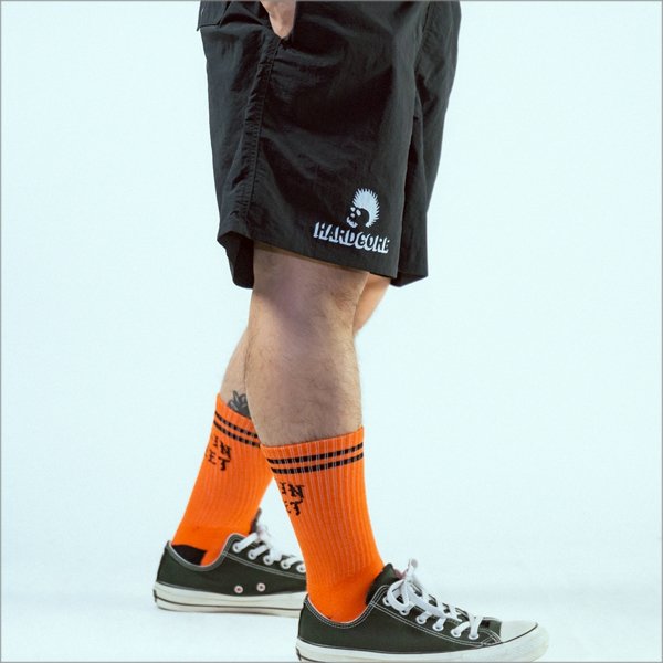 画像6: 【送料無料】SKULL SKATES スカルスケーツ HARDCOREロゴ ナイロンショーツ BLACK (6)