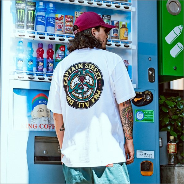 画像8: CAPTAIN STREET Snake Tシャツ WHITE キャプテンストリート (8)