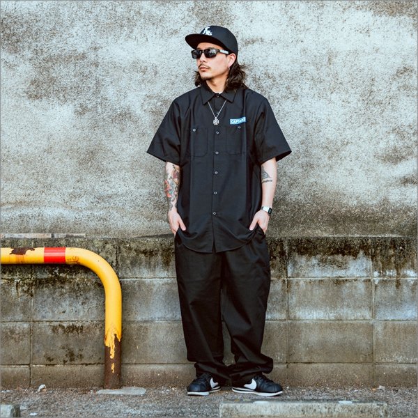 画像12: 【20%OFF】【送料無料】CAPTAIN STREET RS S/Sワークシャツ BLACK キャプテンストリート (12)