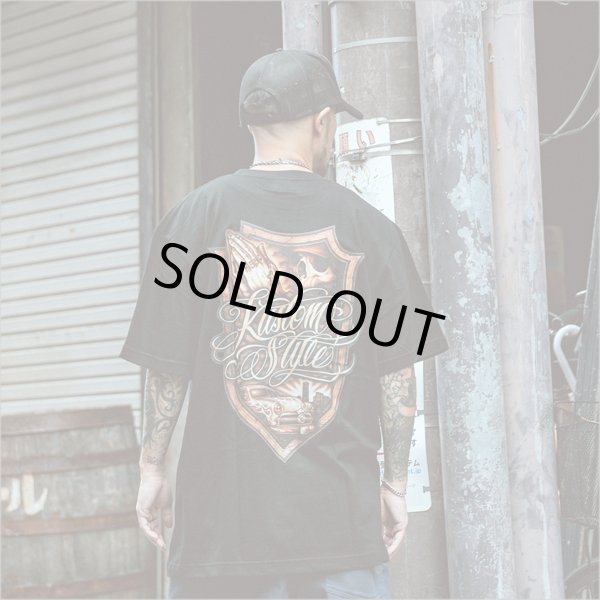 画像7: KustomStyle カスタムスタイル ESCUDO DE CEPILLO Tシャツ BLACK (7)