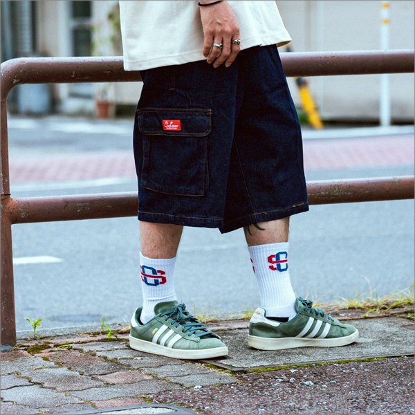 画像10: 【送料無料】COOKMAN クックマン Chef カーゴショーツ DENIM (10)