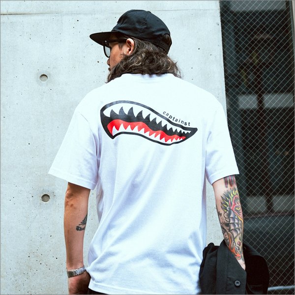 画像13: CAPTAIN STREET Shark Mouth Tシャツ WHITE キャプテンストリート (13)
