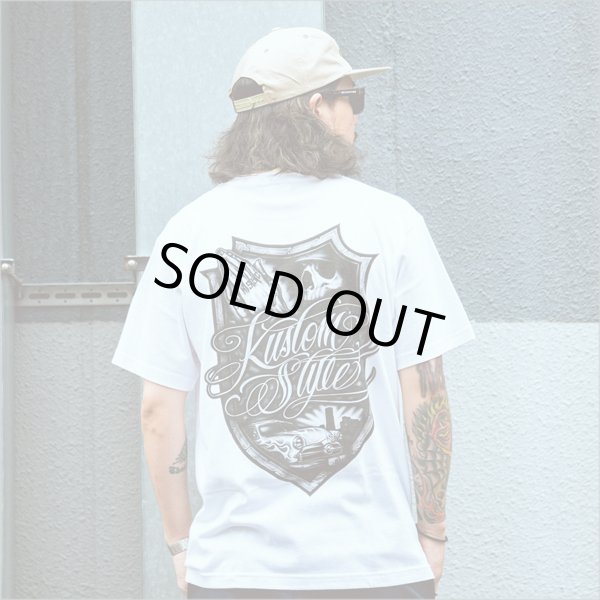 画像9: KustomStyle カスタムスタイル ESCUDO DE CEPILLO Tシャツ WHITE (9)