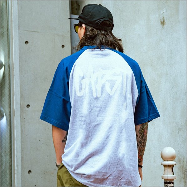 画像14: CAPTAIN STREET CAPST Logo ラグランTシャツ BLUE/ASH キャプテンストリート (14)