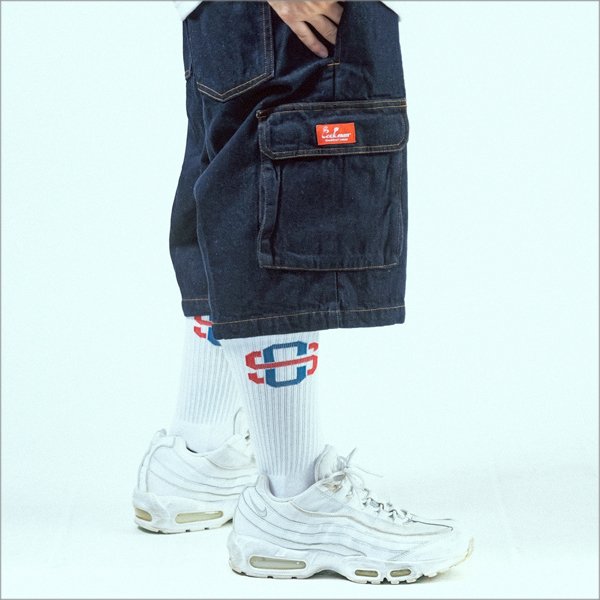 画像11: 【送料無料】COOKMAN クックマン Chef カーゴショーツ DENIM (11)