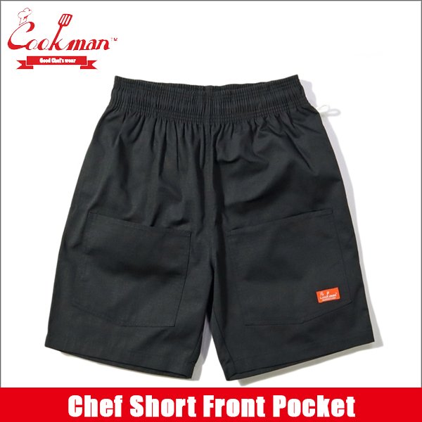 画像1: COOKMAN クックマン Chef ショーツ Front Pocket Ripstop BLACK (1)