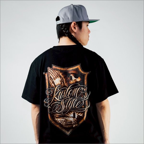 画像9: KustomStyle カスタムスタイル ESCUDO DE CEPILLO Tシャツ BLACK (9)