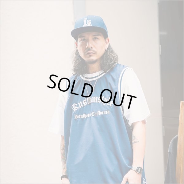 画像7: KustomStyle カスタムスタイル LA-BANDANA スナップバックCAP NAVY (7)