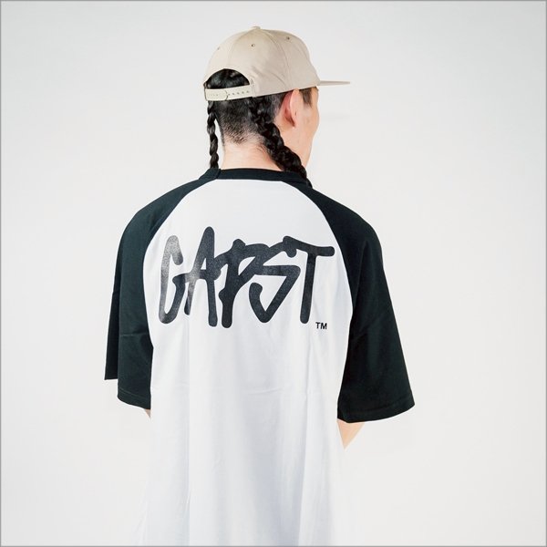 画像14: CAPTAIN STREET CAPST Logo ラグランTシャツ BLACK/WHITE キャプテンストリート (14)