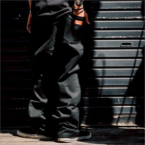 画像8: 【送料無料】COOKMAN クックマン Semiwide Chef パンツ Duck Canvas BLACK (8)