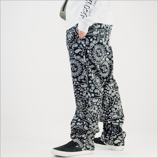 画像14: 【送料無料】COOKMAN クックマン Semiwide Chef パンツ Paisley BLACK (14)