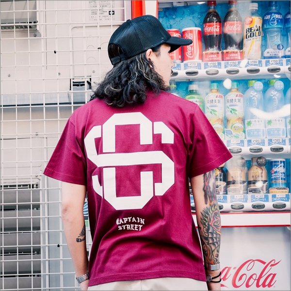 画像14: CAPTAIN STREET eighty Tシャツ BURGUNDY キャプテンストリート (14)