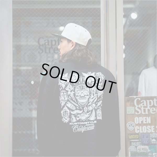 画像7: KustomStyle カスタムスタイル P.L.O SKULL L/S Tシャツ BLACK (7)