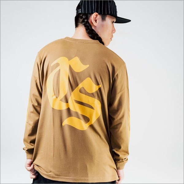 画像15: CAPTAIN STREET Old CS L/S Tシャツ CAMEL キャプテンストリート (15)