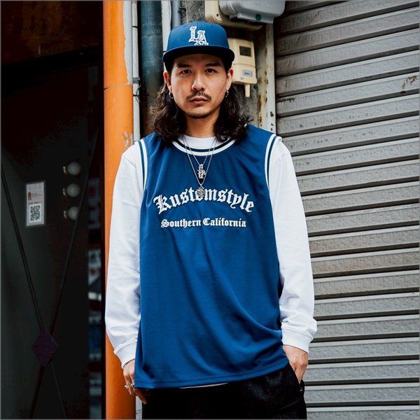 画像8: KustomStyle カスタムスタイル LA-BANDANA スナップバックCAP NAVY (8)