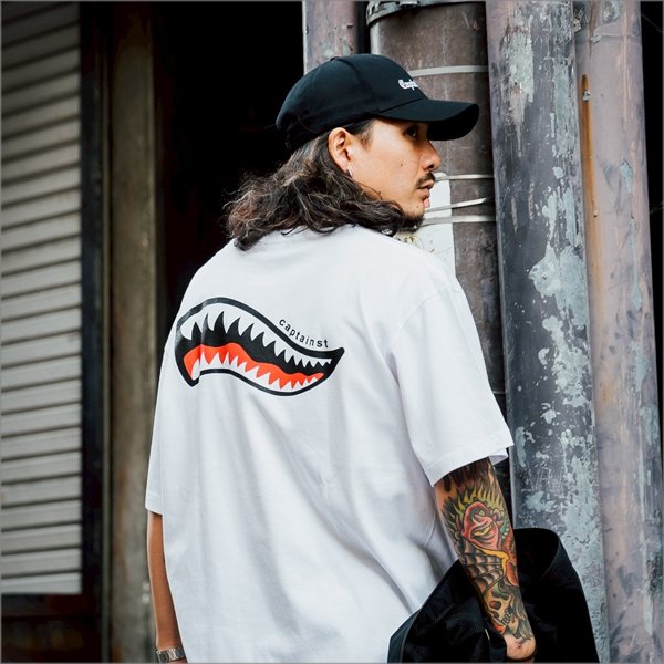 画像15: CAPTAIN STREET Shark Mouth Tシャツ WHITE キャプテンストリート (15)