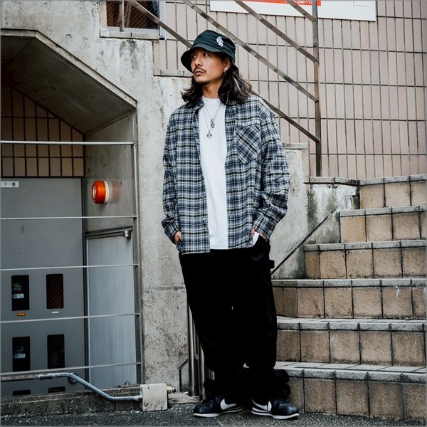 画像5: 【送料無料】CAPTAIN STREET CAPTAINST CHECK L/S シャツ GRAY キャプテンストリート (5)