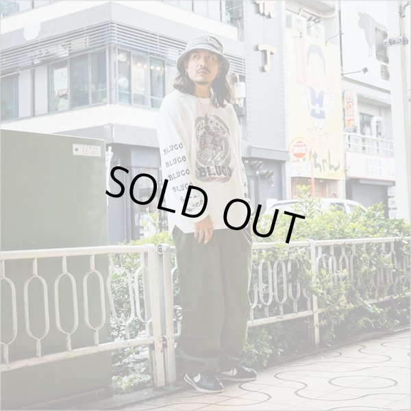 画像7: 【20％OFF】BLUCO ブルコ HEAVY DRY COTTON PRINT L/S TEE -Artwork by 遊鷹- WHITE (7)