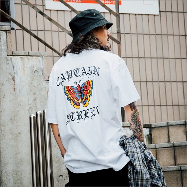 画像13: CAPTAIN STREET Butterfly Tシャツ WHITE キャプテンストリート (13)