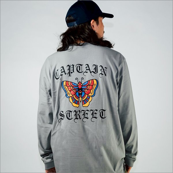 画像8: CAPTAIN STREET Butterfly L/S Tシャツ L.GRAY キャプテンストリート (8)