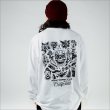 画像7: KustomStyle カスタムスタイル P.L.O SKULL L/S Tシャツ WHITE (7)