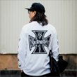 画像10: KustomStyle カスタムスタイル IRON CROSS L/S Tシャツ WHITE (10)