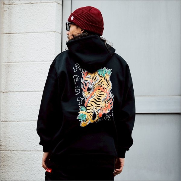 画像7: 【送料無料】CAPTAIN STREET JST P/Oパーカー BLACK キャプテンストリート (7)