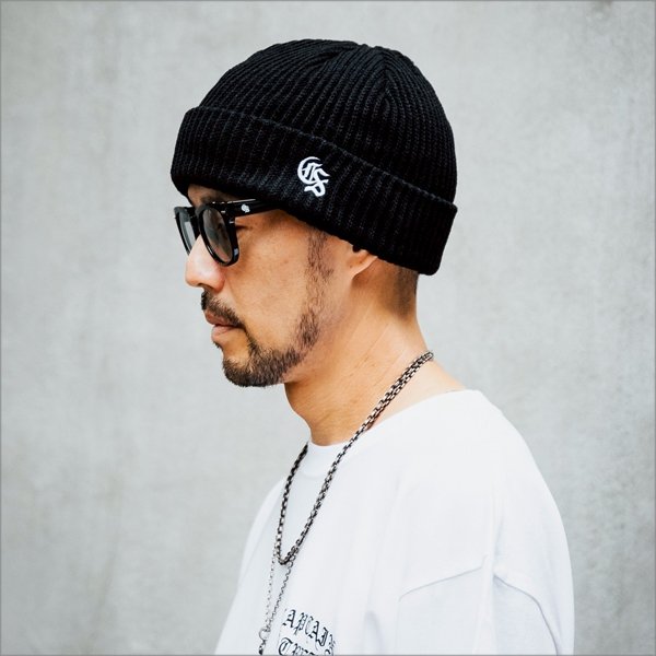 画像8: CAPTAIN STREET Classic CS ニットキャップ BLACK キャプテンストリート (8)