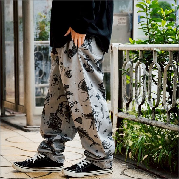 画像10: 【送料無料】COOKMAN クックマン Chef パンツ Old Tattoo GRAY (10)