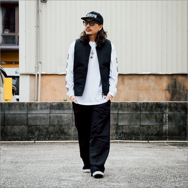 画像8: 【送料無料】BLUCO ブルコ RIB COLLAR DUCK VEST BLACK (8)