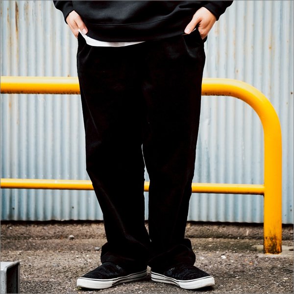 画像18: 【送料無料】COOKMAN クックマン Semiwide Chef パンツ コーデュロイ BLACK (18)