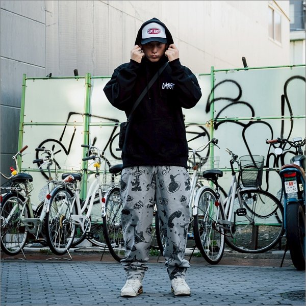 画像4: 【送料無料】CAPTAIN STREET CAPST Logo 刺繍P/Oパーカー BLACK キャプテンストリート (4)