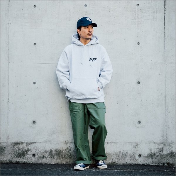 画像4: 【送料無料】CAPTAIN STREET CAPST Logo 刺繍P/Oパーカー ASH キャプテンストリート (4)