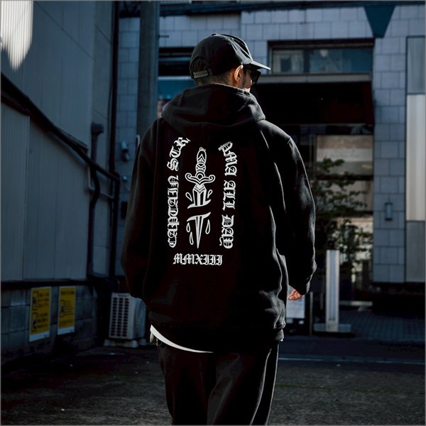 画像12: 【送料無料】CAPTAIN STREET Dagger P/Oパーカー BLACK キャプテンストリート (12)