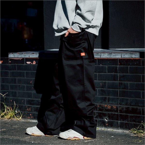 画像10: 【送料無料】COOKMAN クックマン Monkey パンツ Herringbone BLACK (10)