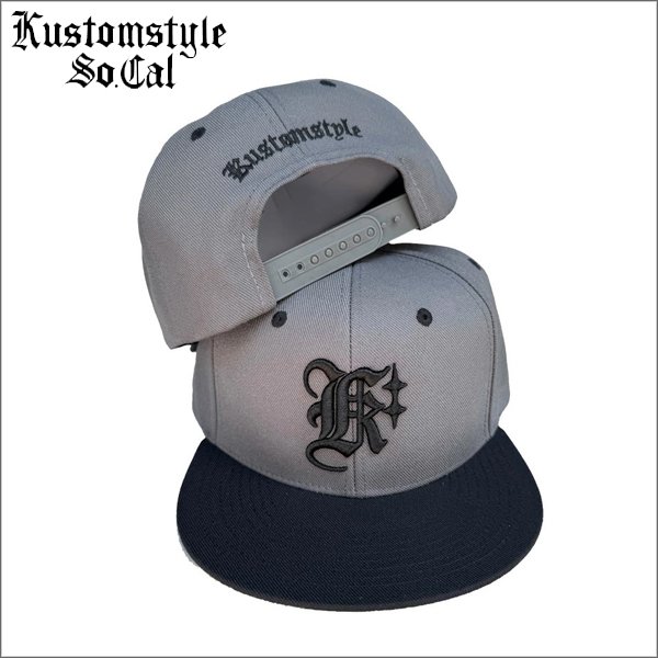 画像1: KustomStyle カスタムスタイル K DIA スナップバックCAP BLACK/GRAY (1)