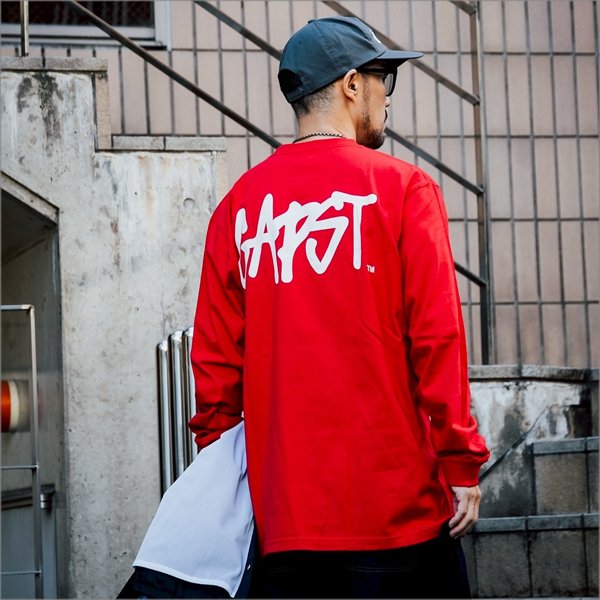 画像9: CAPTAIN STREET CAPST Logo L/S Tシャツ RED キャプテンストリート (9)
