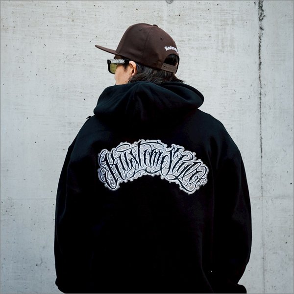 画像6: 【送料無料】KustomStyle カスタムスタイル HAVOC ZIPパーカー BLACK (6)