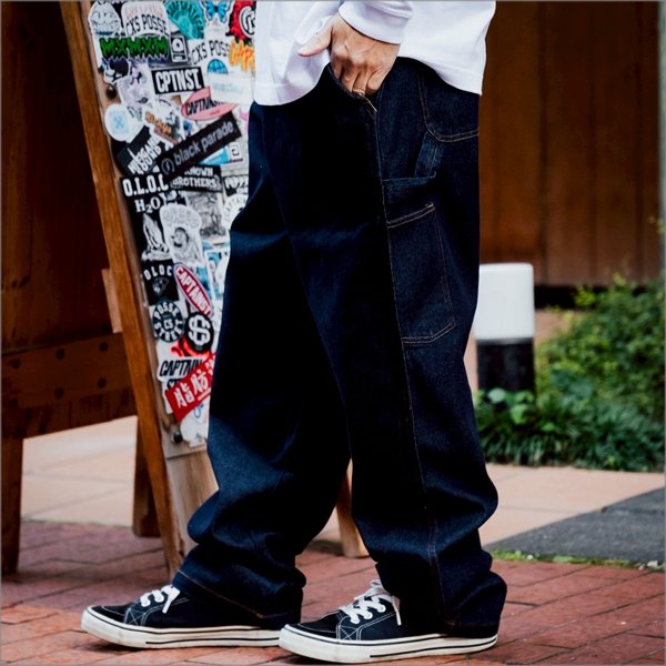 画像13: 【送料無料】COOKMAN クックマン Carpenter's パンツ DENIM NAVY (13)