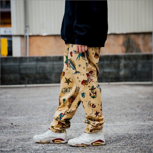 画像11: 【送料無料】COOKMAN クックマン Chef パンツ Old Tattoo BEIGE (11)