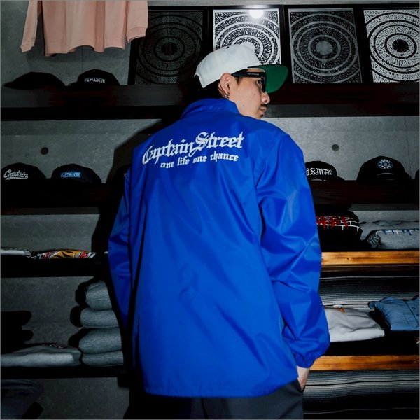 画像10: 【送料無料】CAPTAIN STREET Old English コーチJKT BLUE キャプテンストリート (10)