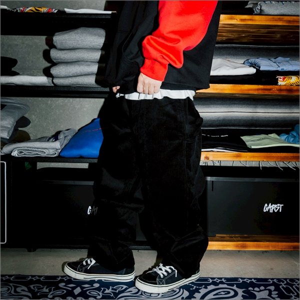 画像10: 【送料無料】COOKMAN クックマン Carpenter's パンツ Corduroy BLACK (10)