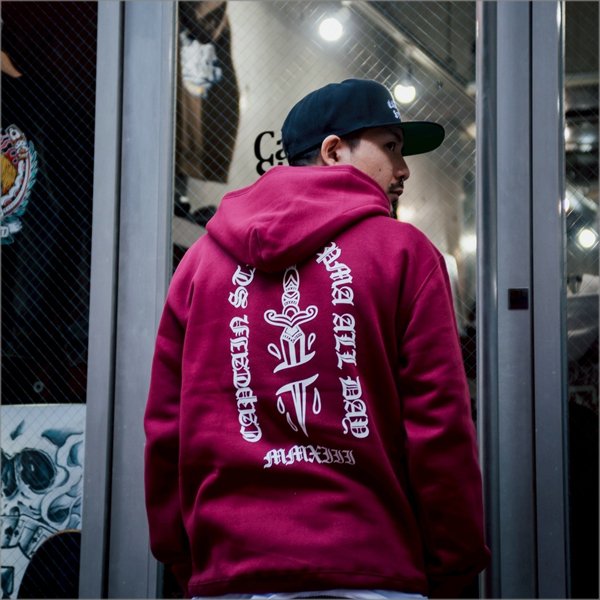 画像12: 【送料無料】CAPTAIN STREET Dagger P/Oパーカー BURGUNDY キャプテンストリート (12)