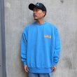 画像3: 【送料無料】Deviluse デビルユース Flame Logo クルーネックスウェット BLUE (3)