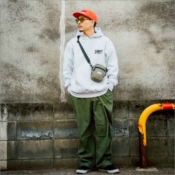 画像5: 【送料無料】CAPTAIN STREET CAPST Logo 刺繍P/Oパーカー ASH キャプテンストリート (5)